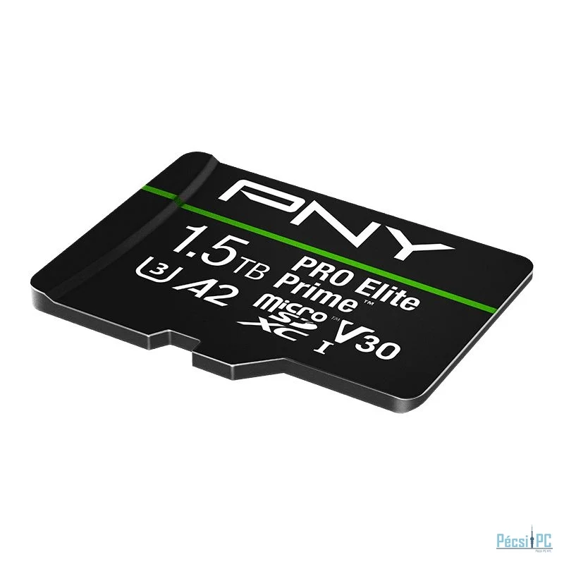 PNY 1,5TB microSDXC Pro Elite Prime Class 10 U3 V30 A2 + adapterrel