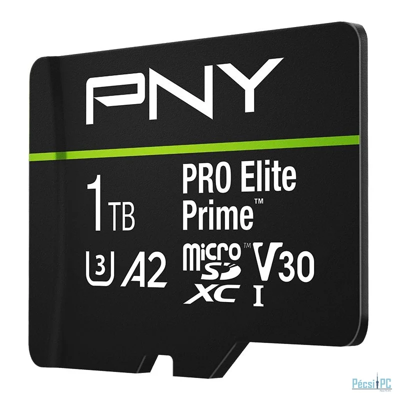 PNY 1TB microSDXC Pro Elite Prime Class 10 U3 V30 A2 + adapterrel
