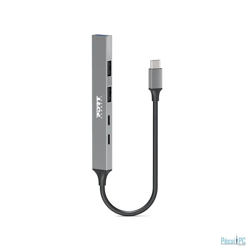 Port Designs USB-C hub with 4 USB ports + 1X USB-C 100W
