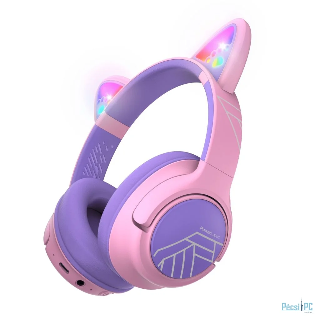 PowerLocus Bobo Ears Kids Bluetooth Headset Purple/Pink
