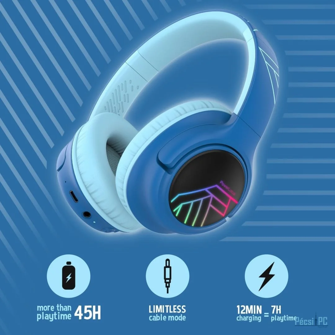 PowerLocus Bobo Kids Bluetooth Headset Black/Blue