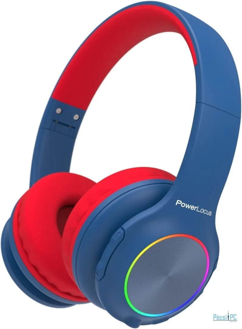 PowerLocus PLED Kids Bluetooth Headset Blue/Red