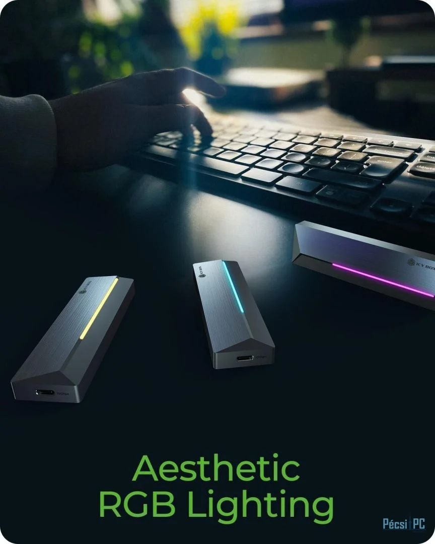 Raidsonic IcyBox M.2 SATA/NVMe SSD Enclosure USB3.2 Gen2 Type-C Black