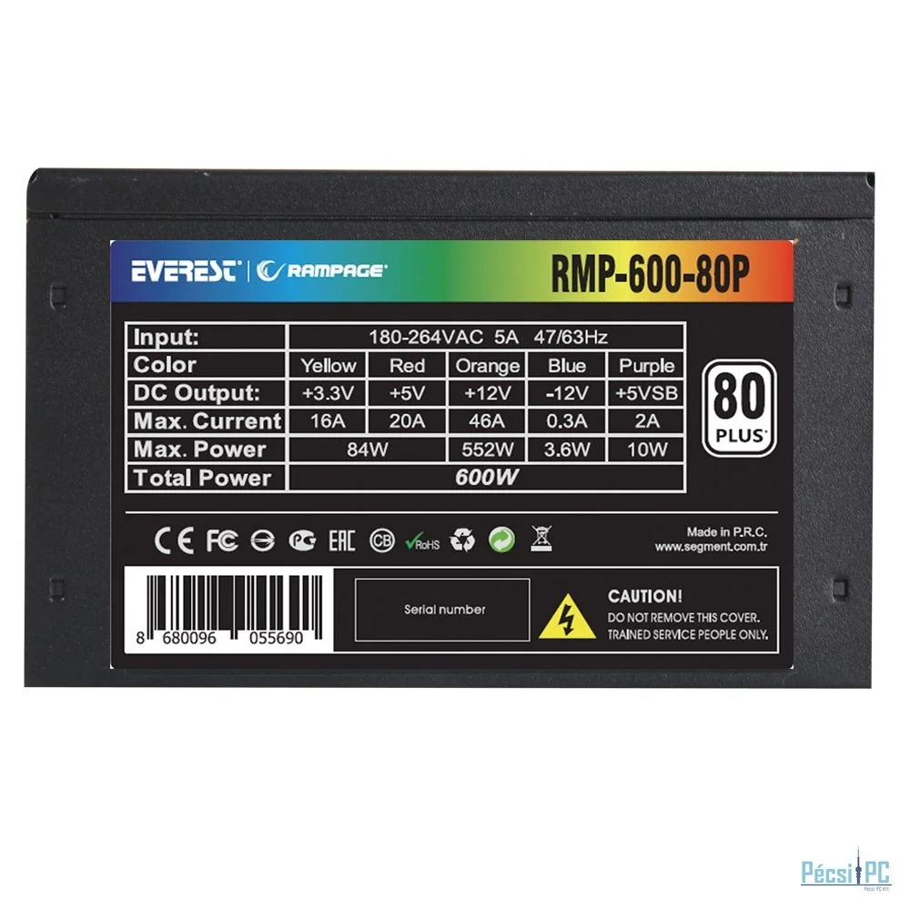Rampage 600W 80+ Gold RMP-600-80P