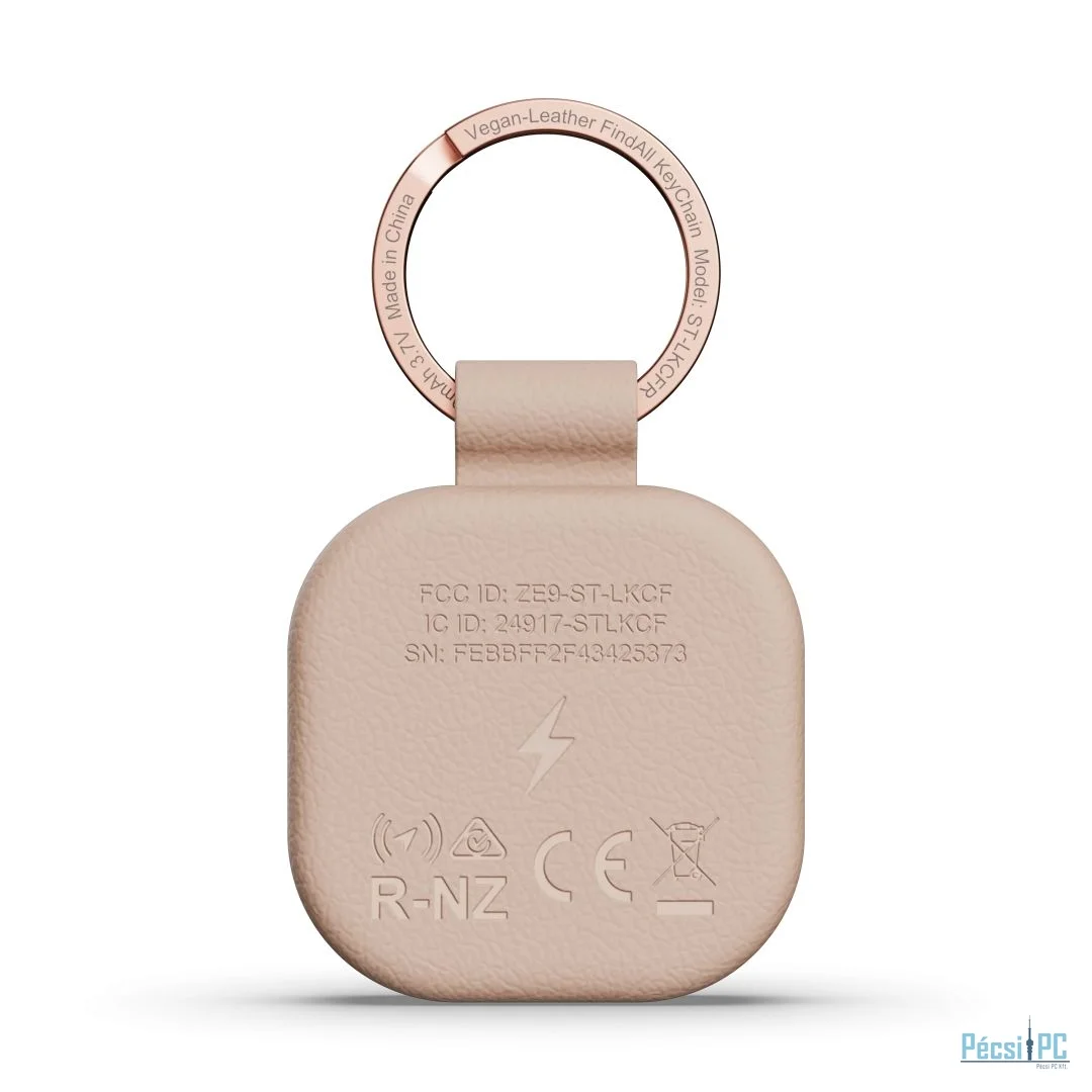 Satechi Vegan-Leather Findall Keychain Desert Rose