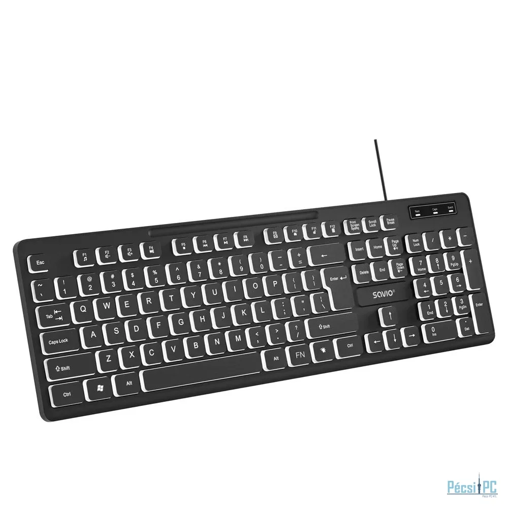Savio KB-04 Wired keyboard LED backlight Black UK
