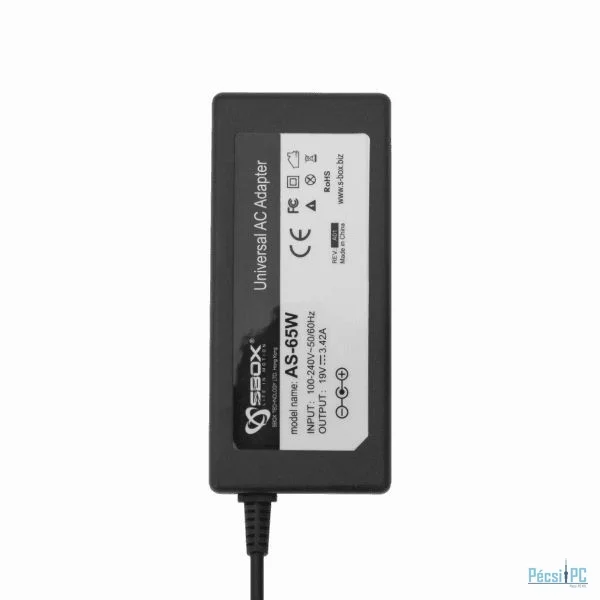 SBOX AS-65W Asus Laptop Adapter Black
