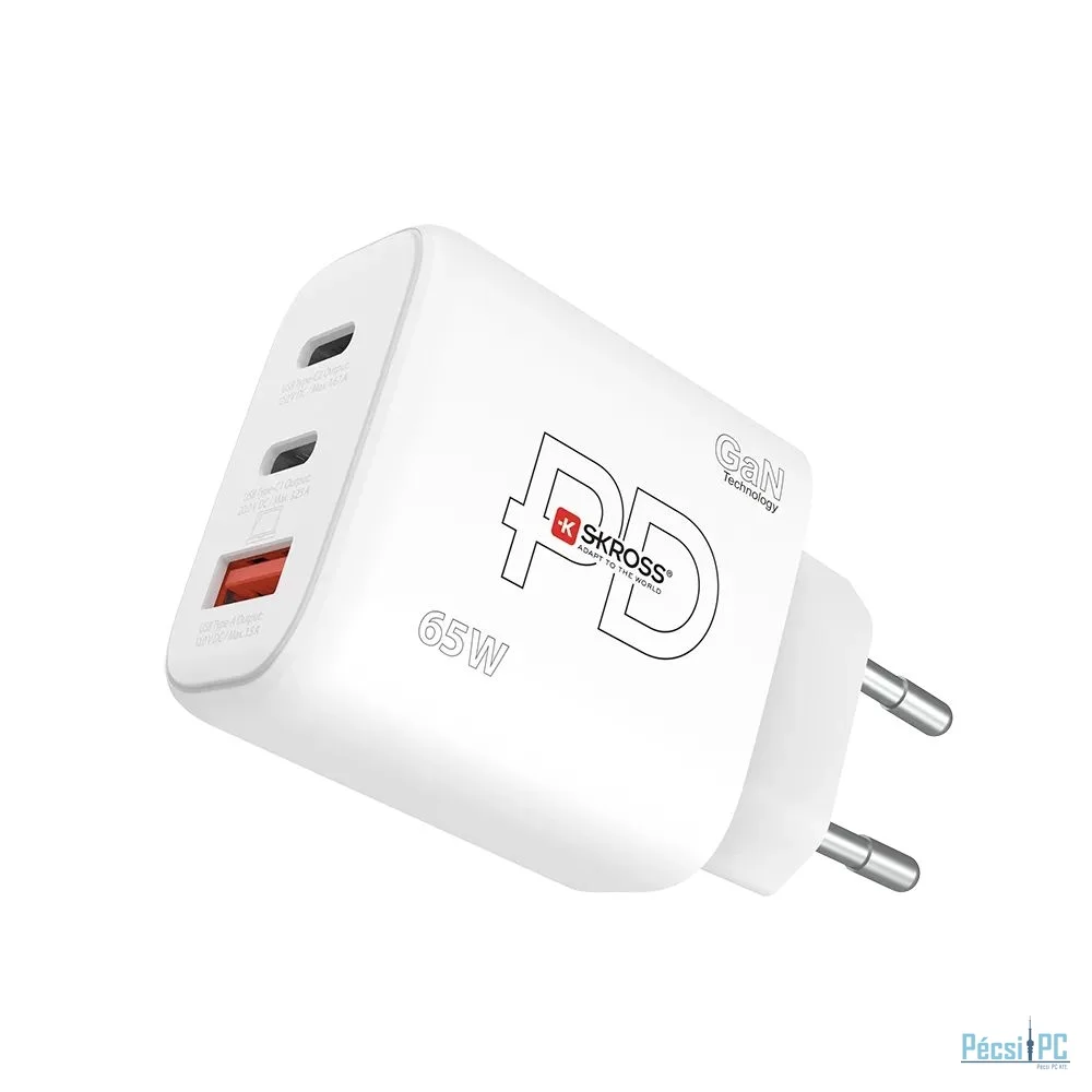 SKROSS Power Charger 65W GaN PD EU White