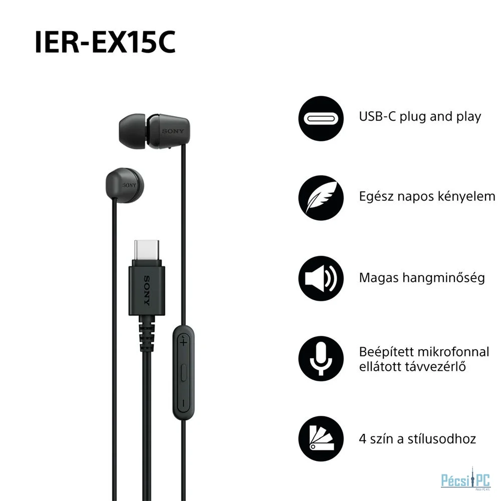 Sony IER-EX15C Headset Black