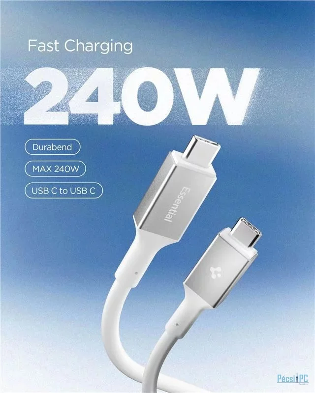 Spigen Essential USB C to USB C 240W Cable 1,2m White