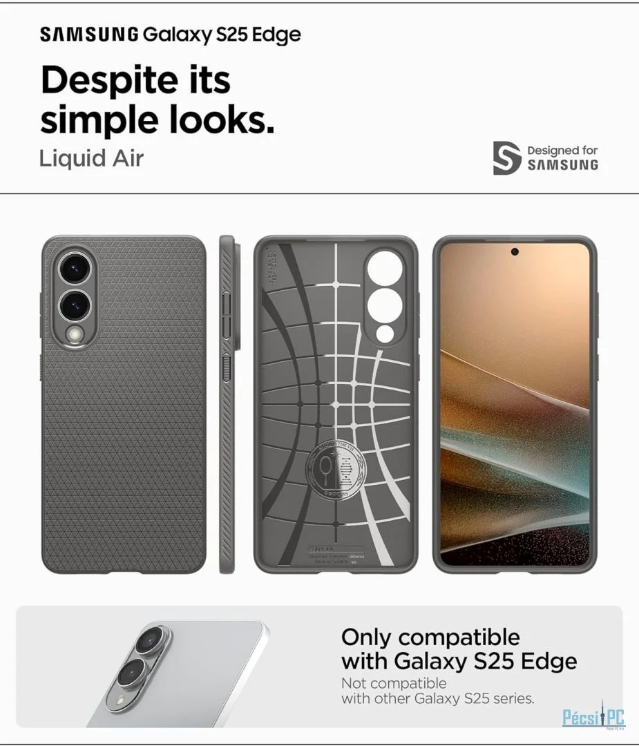 Spigen Liquid Air Samsung Galaxy S25 Edge Marble Grey