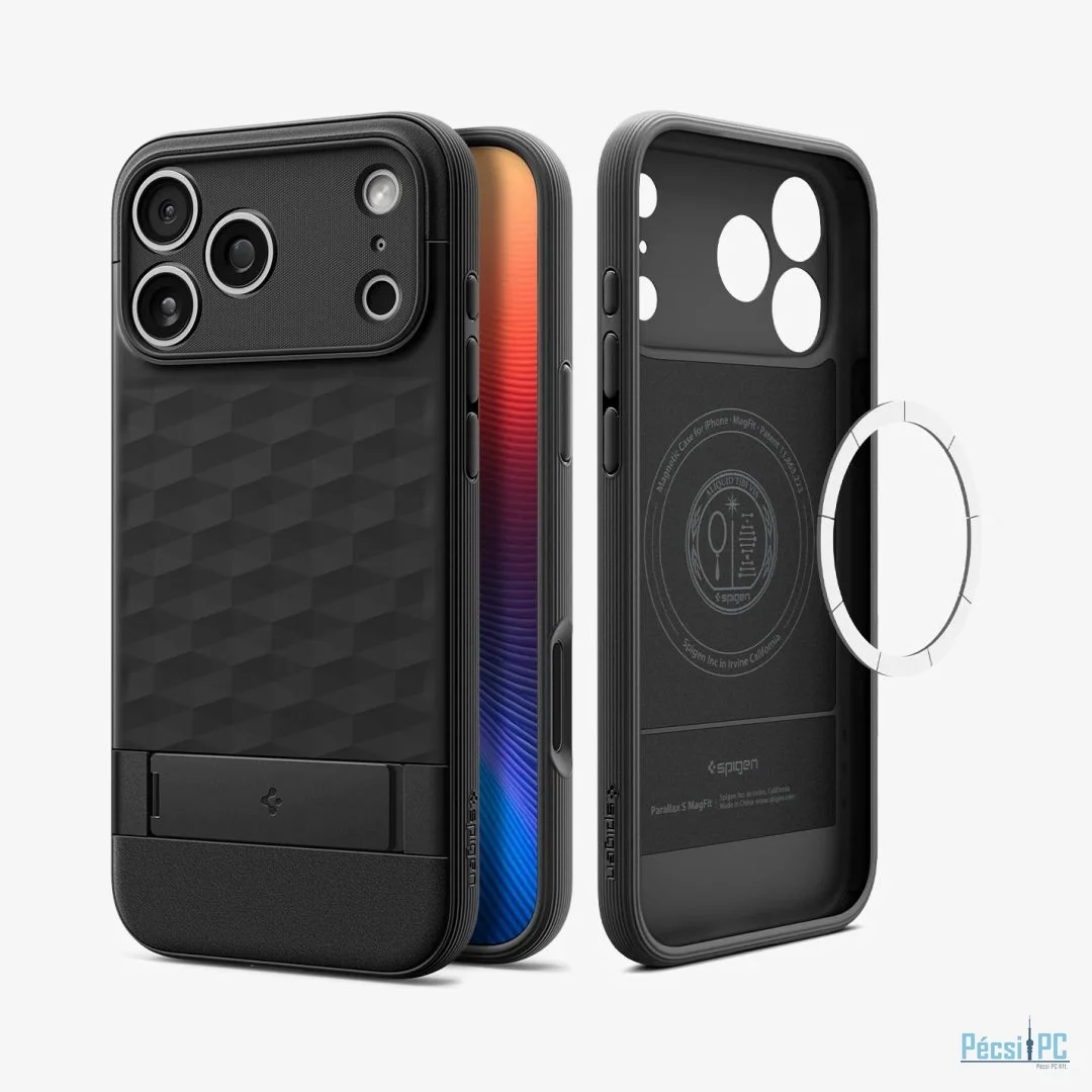 Spigen Parallax S MagSafe case for iPhone 17 Pro Matte Black