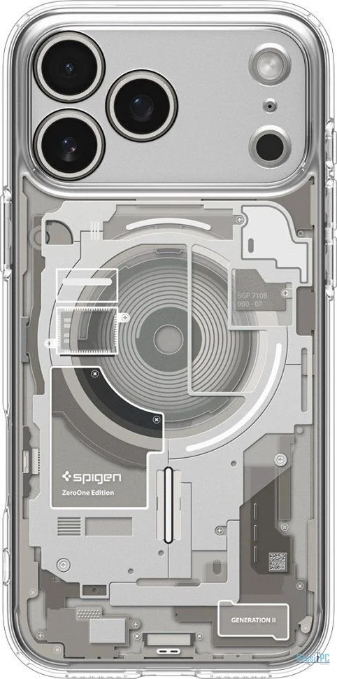 Spigen Ultra Hybrid MagSafe case for iPhone 17 Pro Zero One Natural Titanium