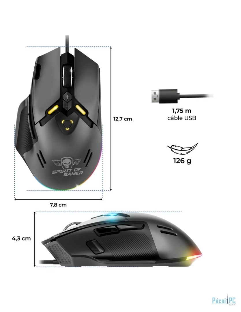 Spirit Of Gamer Elite M60 Mouse Black