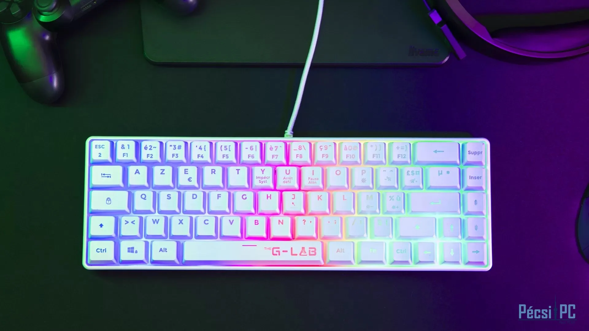The G-Lab Keyz Hydrogen Keyboard White HU