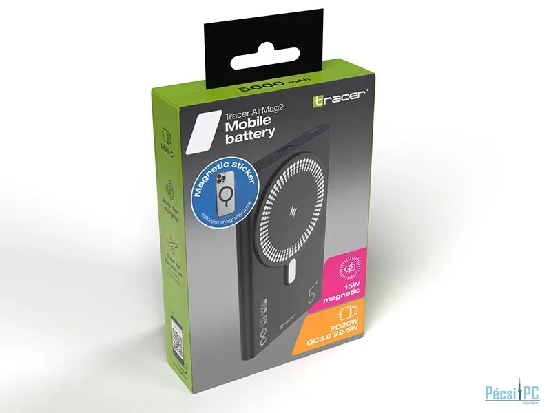 Tracer AirMag2 5000mAh PowerBank Black