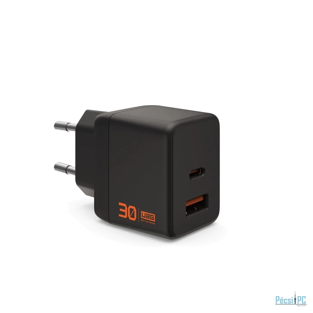 UAG 30W 2Port (USB-C, USB-A) Wall Charger EU Black
