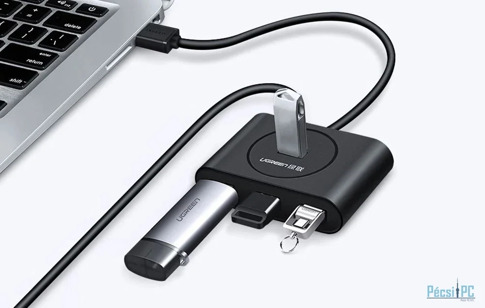 UGREEN 4-portos USB2.0 HUB Black