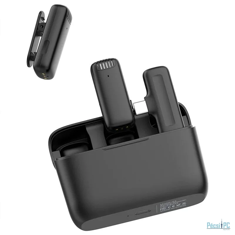 Ulanzi J12 Wireless Lavalier Microphone System Black