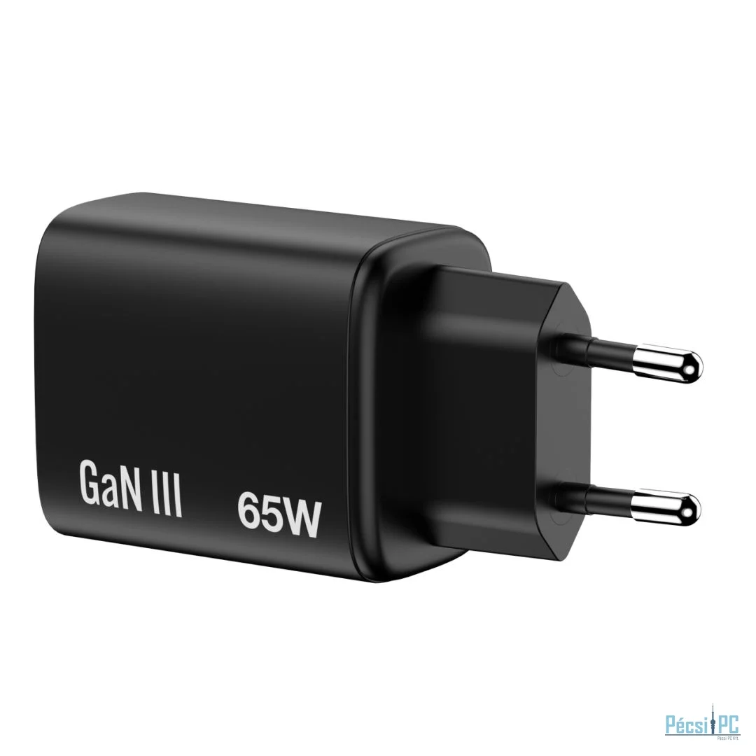Verbatim Essentials GaN Wall Charger EU Plug 65W 3-Port Black