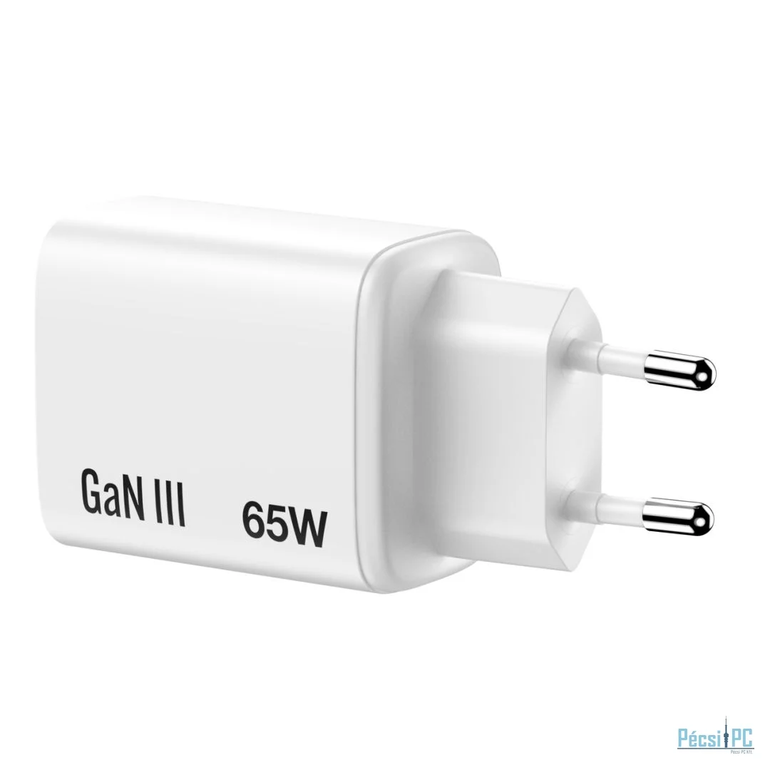 Verbatim Essentials GaN Wall Charger EU Plug 65W 3-Port White