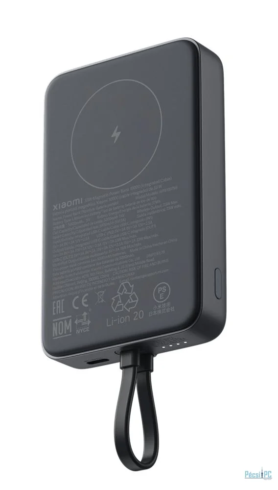 Xiaomi 10000mAh PowerBank (Integrated Cable) Gray