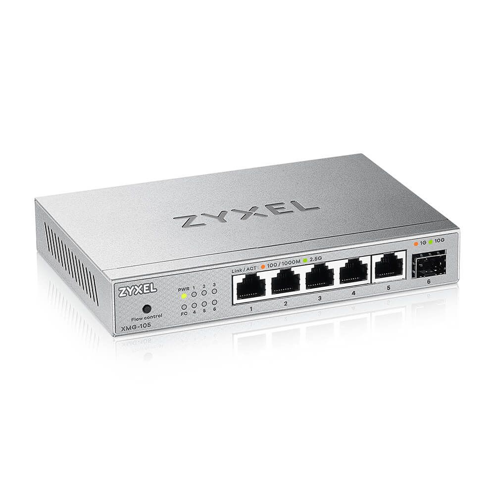 ZyXEL XMG-105 5 Ports 2,5G + 1 SFP+ MultiGig unmanaged Desktop Switch