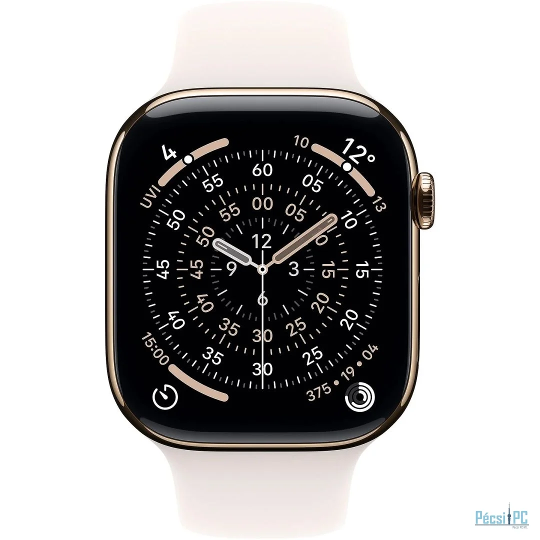 Apple Watch S11 Cellular 46mm Gold Titanium Case with Light Blush Sport Band M/L