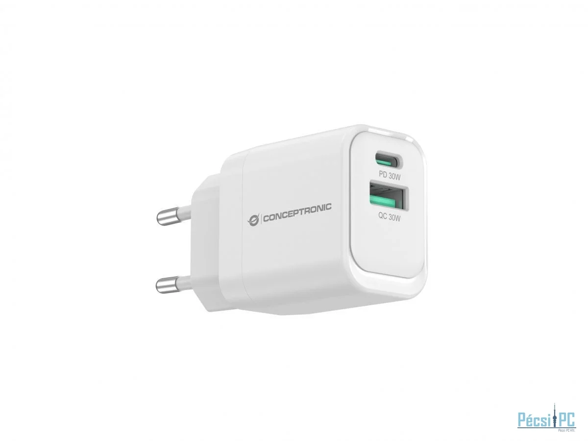 Conceptronic  ALTHEA19W33 2-Port 33W GaN USB PD Charger White