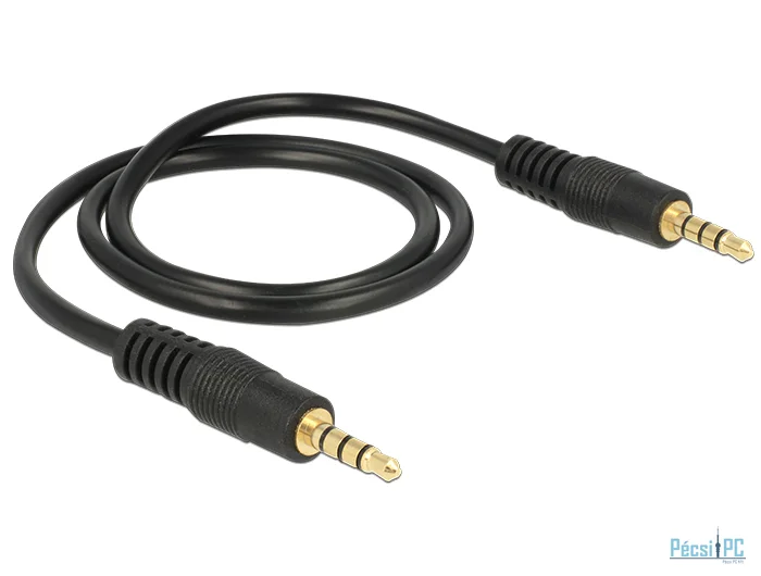 DeLock Cable Stereo Jack 3.5 mm 4 pin male > male 0,5m