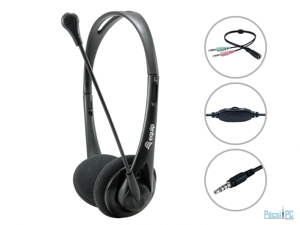 EQuip 245302 Chat Headset Black