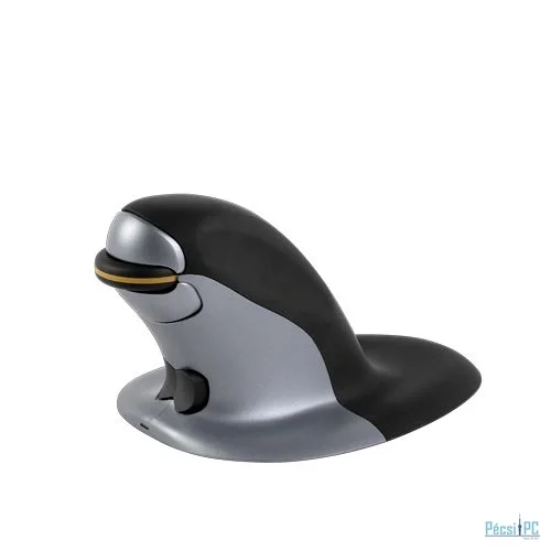 Fellowes Penguin Ambidextrous Vertical Small Wireless Mouse Black/Silver