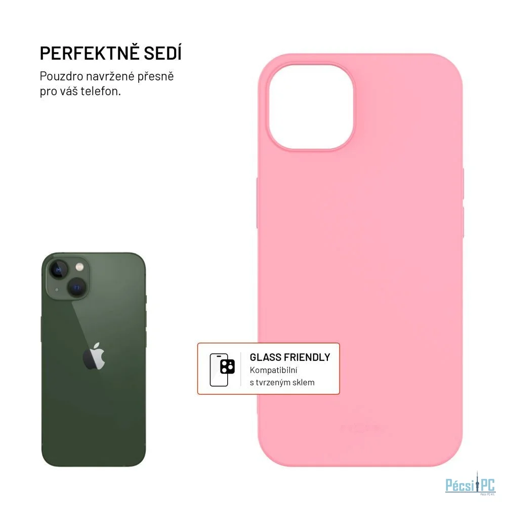 FIXED újrahasznosított anyagból készült TPU hátlap Apple iPhone 13 készülékhez, rózsaszín