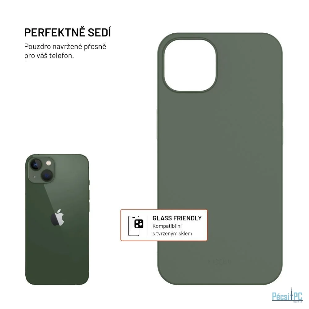 FIXED újrahasznosított anyagból készült TPU hátlap Apple iPhone 13 készülékhez, zöld