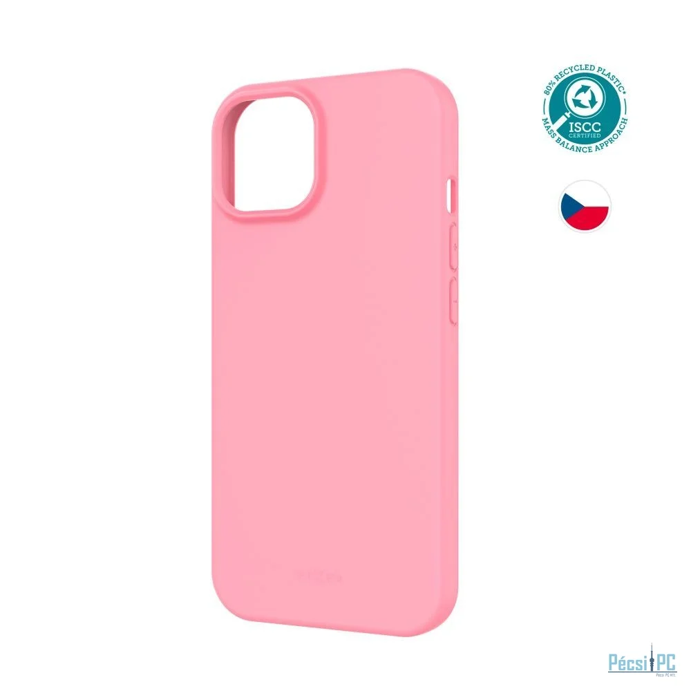 FIXED újrahasznosított anyagból készült TPU hátlap Apple iPhone 15 készülékhez, rózsaszín