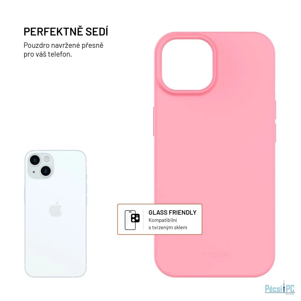 FIXED újrahasznosított anyagból készült TPU hátlap Apple iPhone 15 készülékhez, rózsaszín