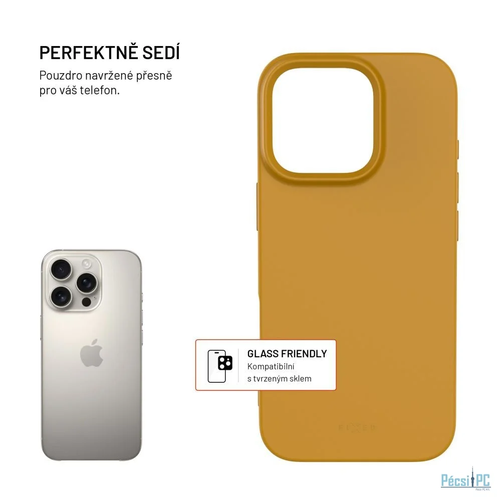 FIXED újrahasznosított anyagból készült TPU hátlap Apple iPhone 16 Pro készülékhez, arany