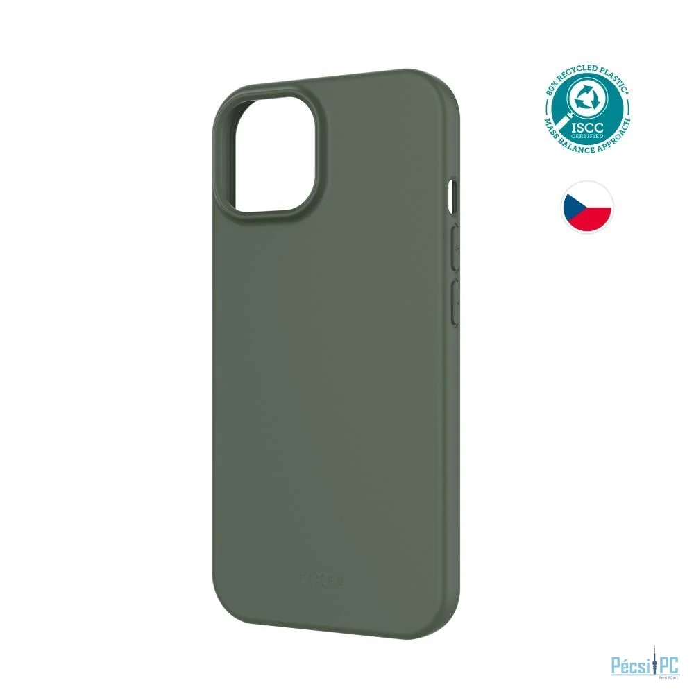 FIXED újrahasznosított TPU hátlap Apple iPhone 15 készülékhez, zöld