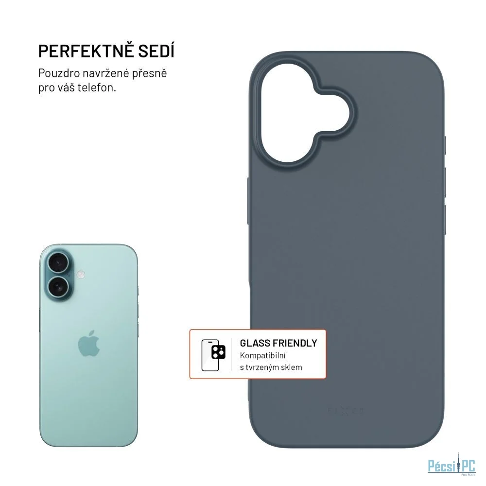 FIXED újrahasznosított TPU hátlap Apple iPhone 16 készülékhez, kék