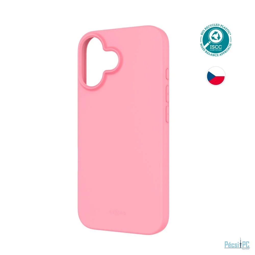 FIXED újrahasznosított TPU hátlap Apple iPhone 16 készülékhez, rózsaszín