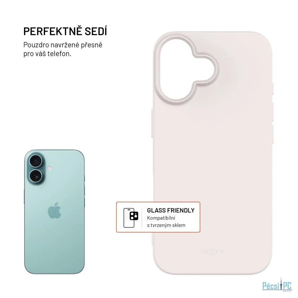 FIXED újrahasznosított TPU hátlap Apple iPhone 16 készülékhez, szürke