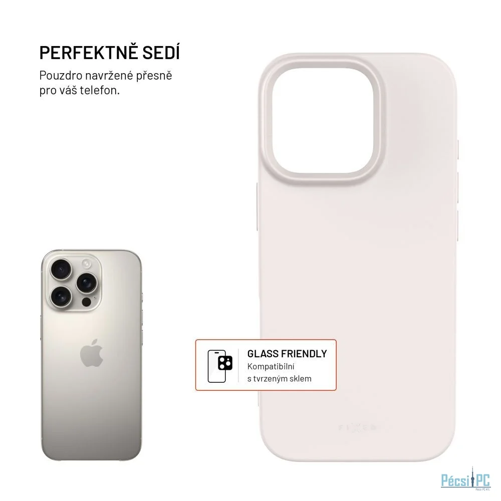 FIXED újrahasznosított TPU hátlap Apple iPhone 16 Pro készülékhez, szürke