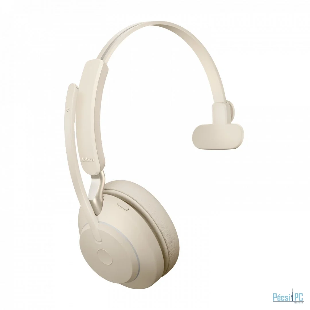 Jabra Evolve2 65 Link380a UC Mono Bluetooth Headset + Charging Stand Beige