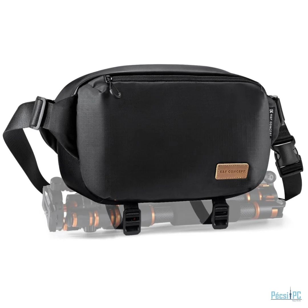 K&F Concept 2in1 Sling Bag Everyday Shoulder Bag & Photography Camera Backpack 10L Black/Brown
