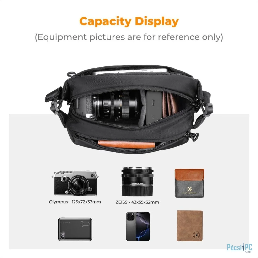 K&F Concept Alpha Camera Sling Photography Shoulder Bag 4L Black
