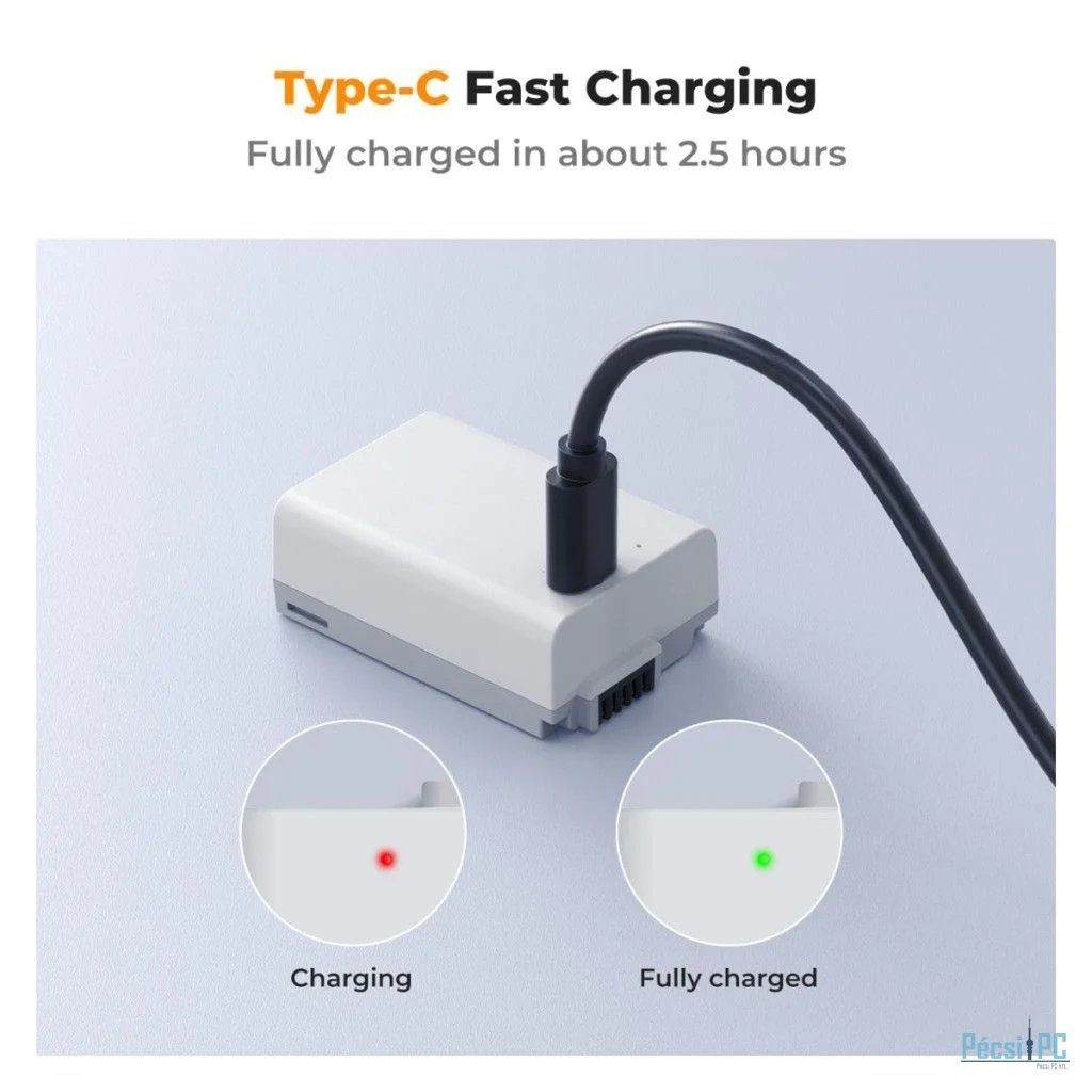 K&F Concept EN-EL25 akkumulátor 1250mAh, USB-C csatlakozóval