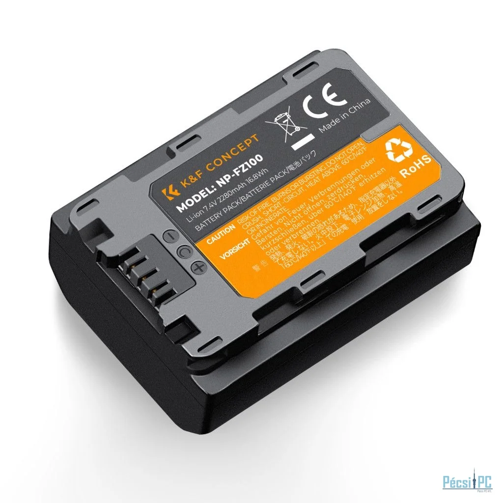 K&F Concept FZ100 akkumulátor, 2280mAh