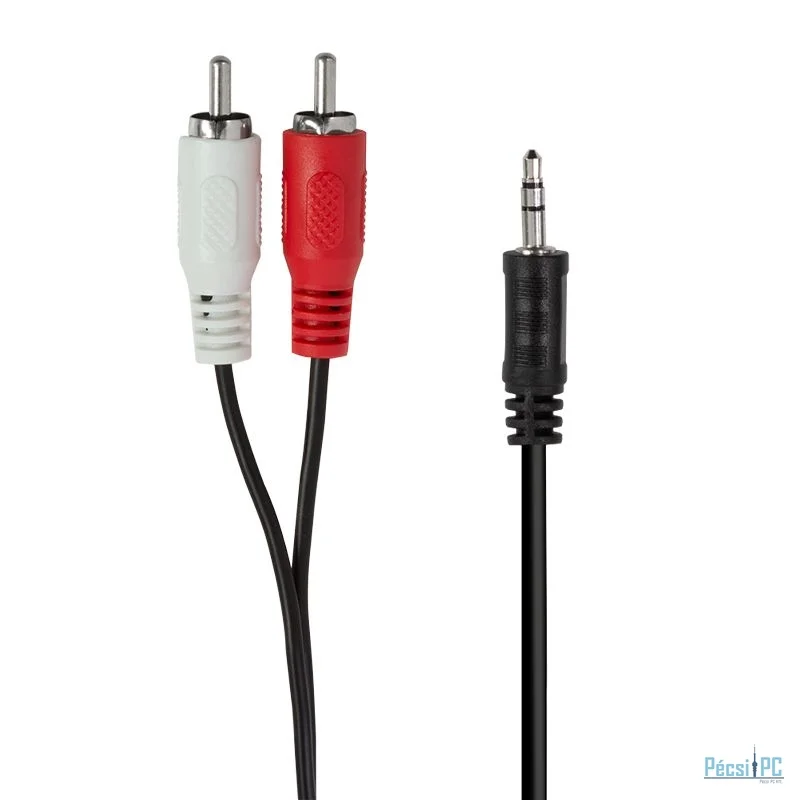 Logilink 3.5 mm 3-pin/M to 2x RCA/M Audio Cable 5m Black