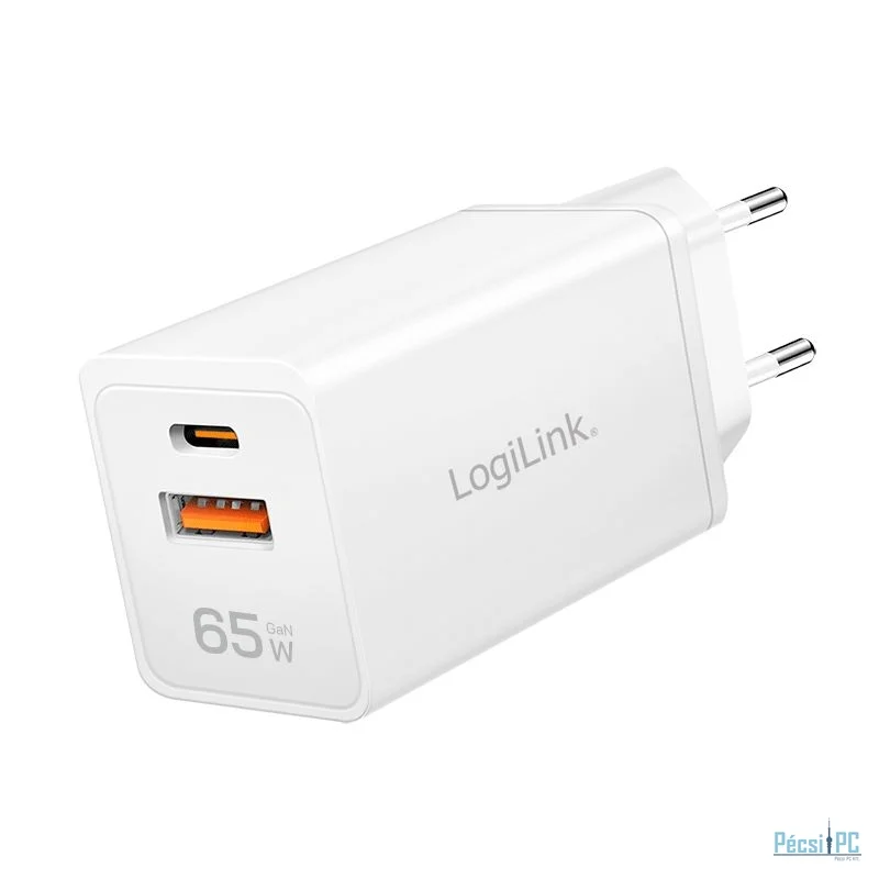 Logilink Dual USB socket adapter 65W White