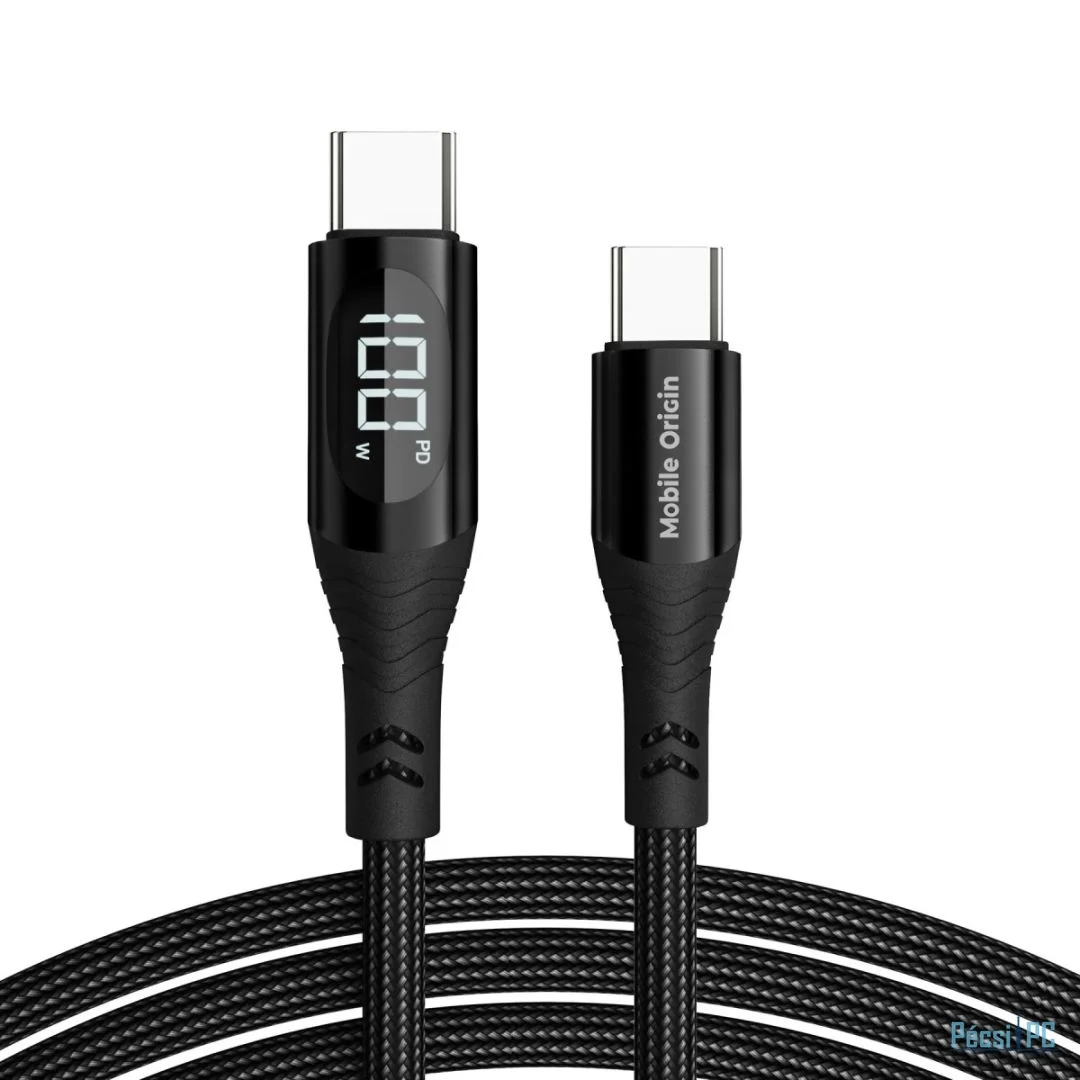Mobile Origin 100W Display Cable USB-C to USB-C 1,5m Black